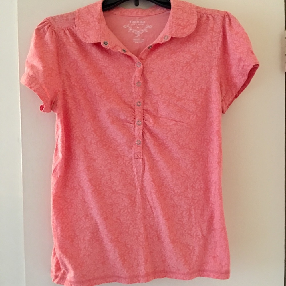 Pink shirt sleeve top